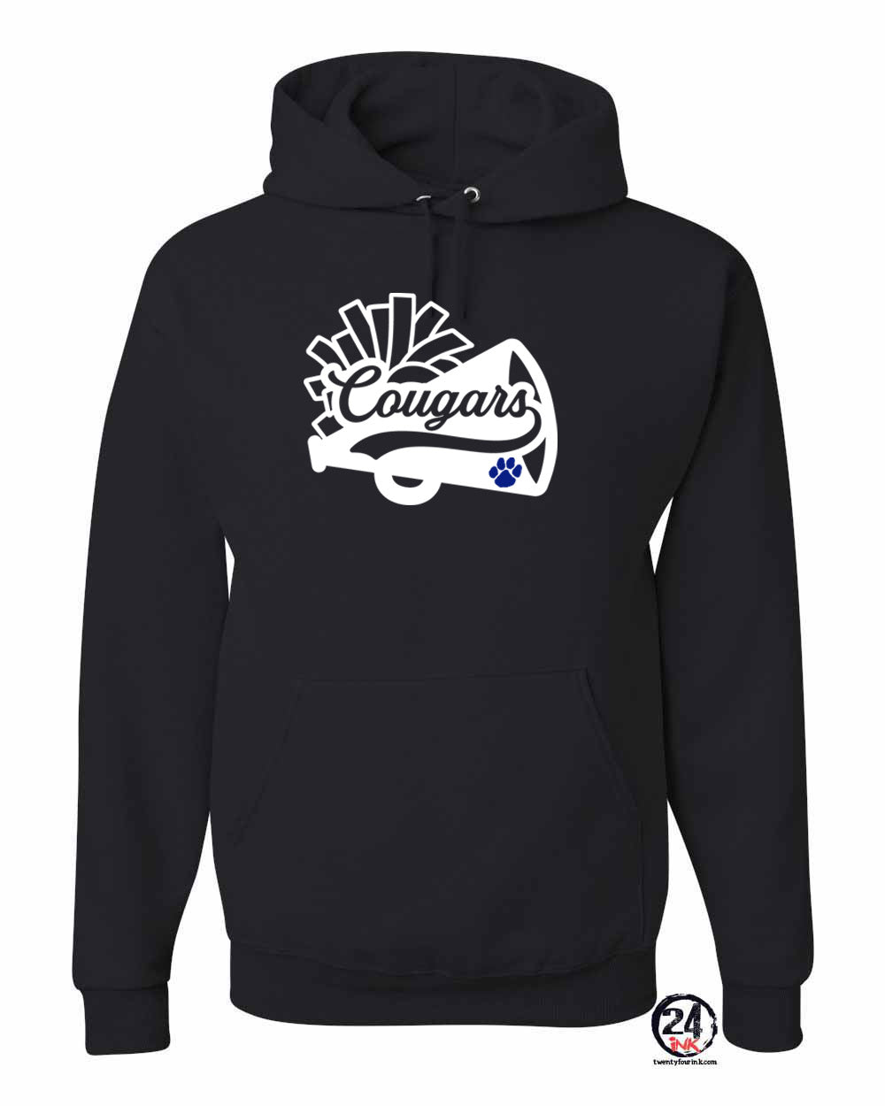 Cougars Cheer Hooded Sweatshirt Design 1