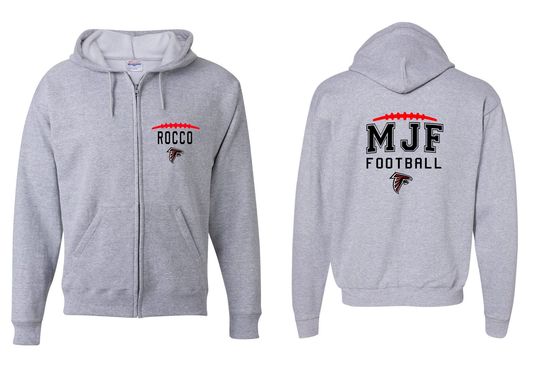 Falcons Football Zip up Sweatshirt Design 4