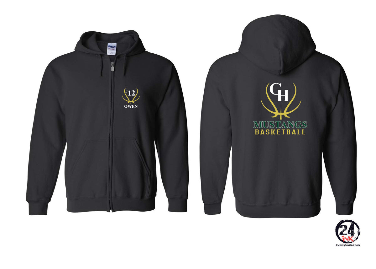 Green Hills Basketball design 7 Zip up Sweatshirt
