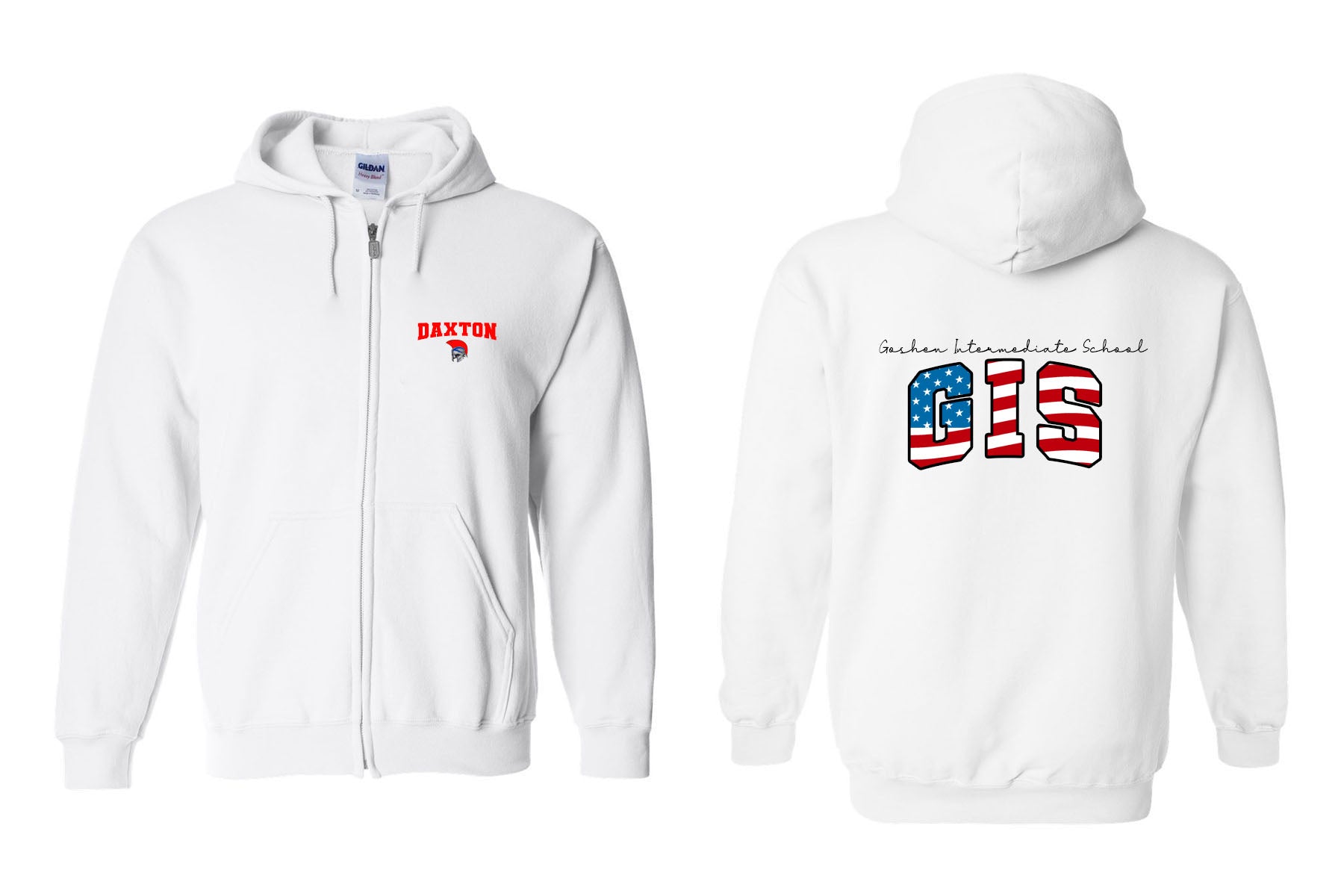Goshen School Zip up Sweatshirt Design 8