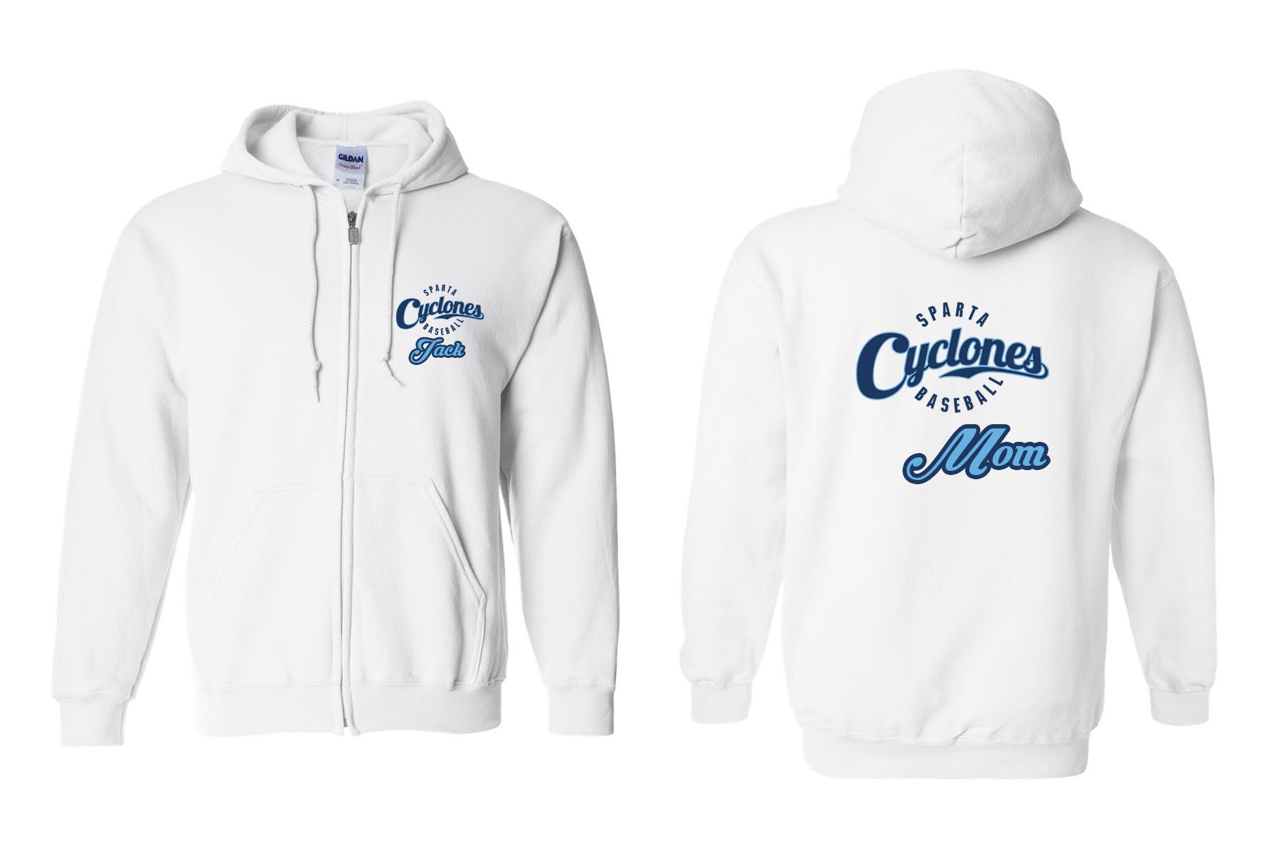 Sparta Cyclones Design 2 Zip up Sweatshirt