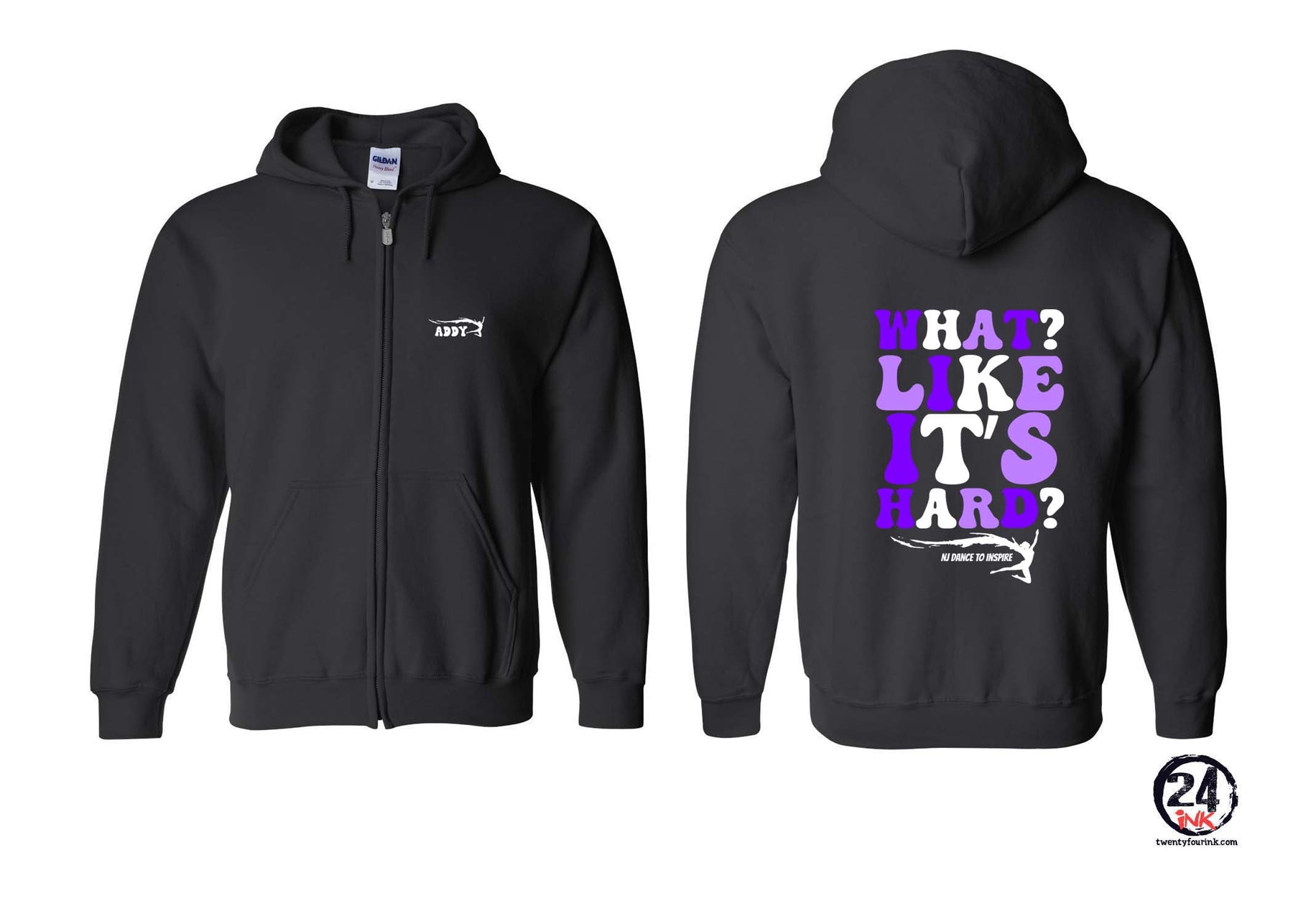 NJ Dance design 23 Zip up Sweatshirt