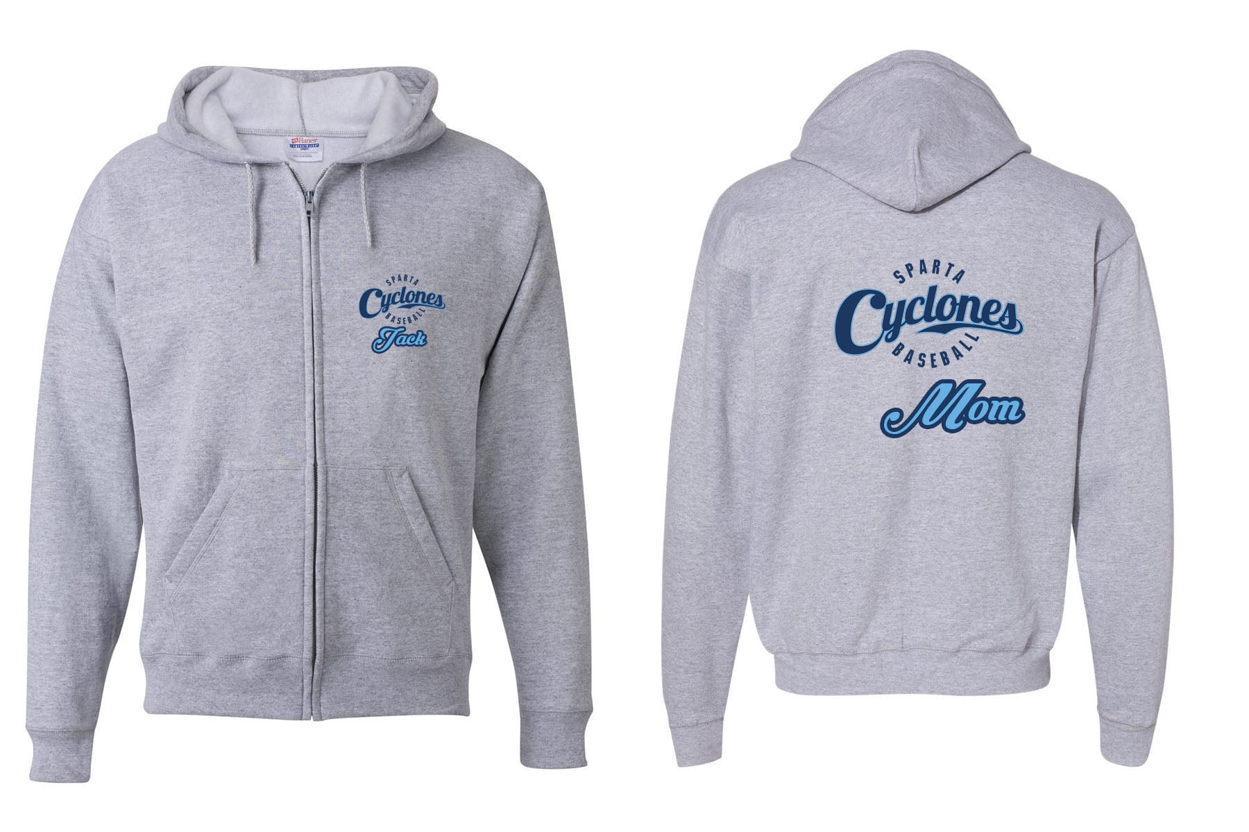 Sparta Cyclones Design 2 Zip up Sweatshirt