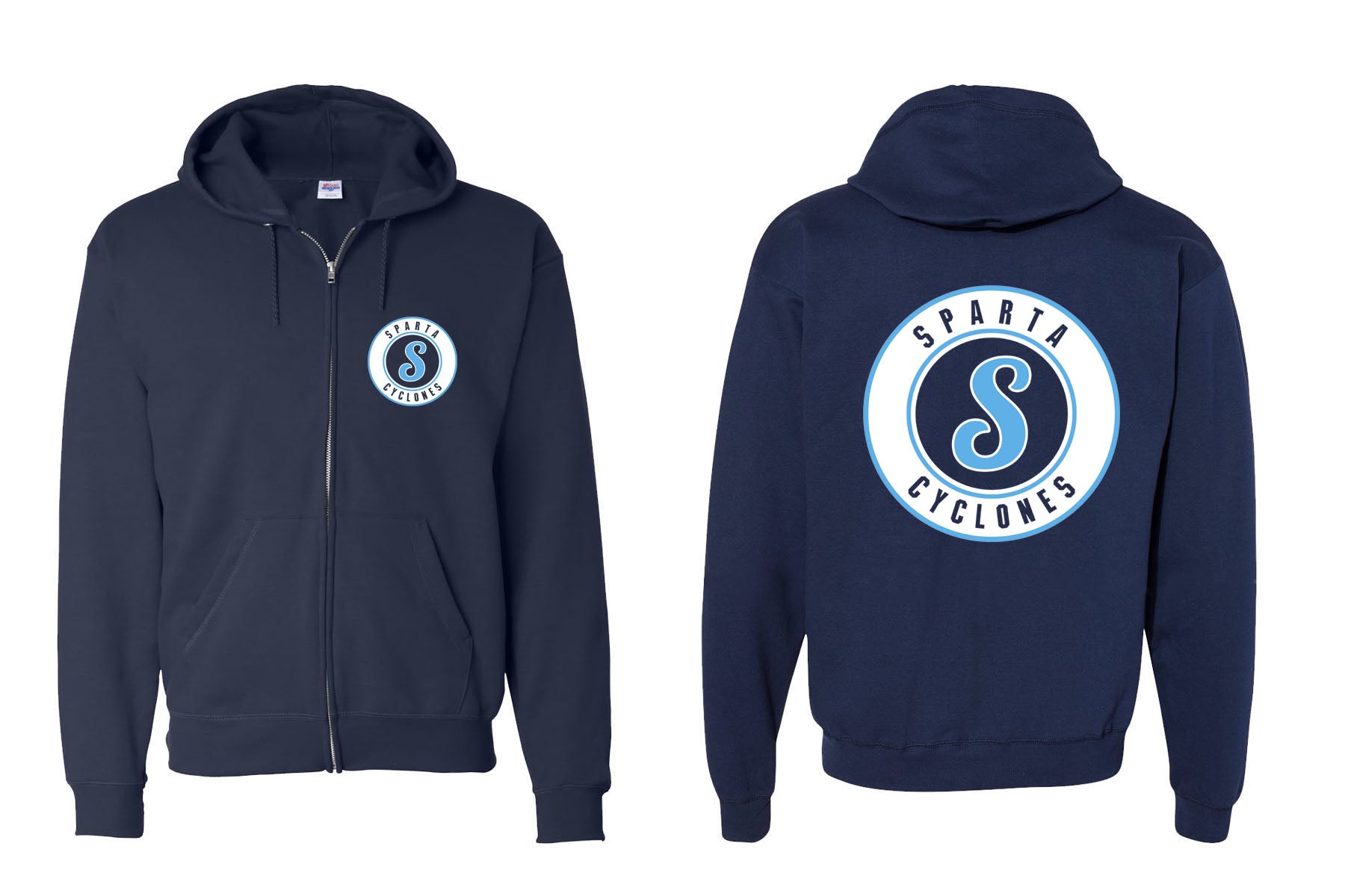 Sparta Cyclones Design 3 Zip up Sweatshirt