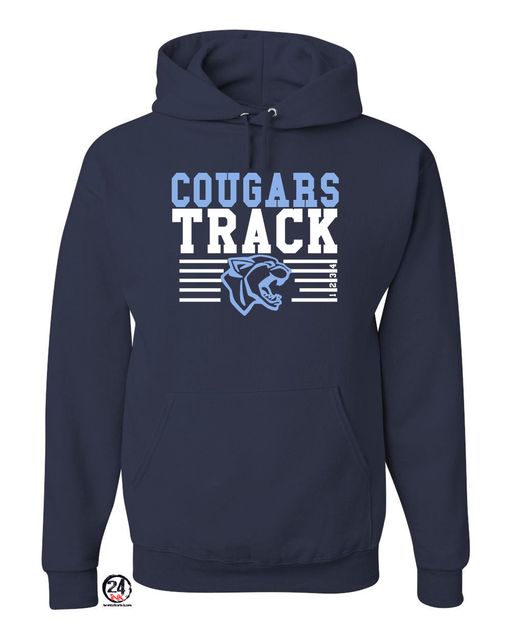 Cougars Track Hooded Sweatshirt Design 1
