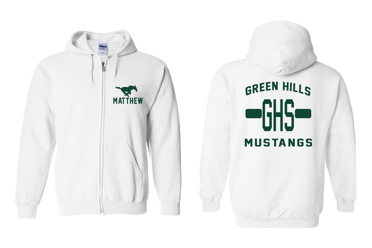 Green Hills design 19 Zip up Sweatshirt