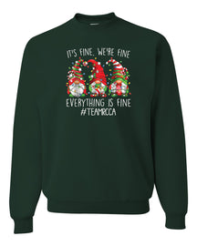 Gnomes everything is fine non hooded sweatshirt