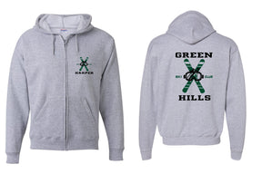 Green Hills Ski Club design 2 Zip up Sweatshirt