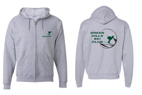 Green Hills Ski Club design 1 Zip up Sweatshirt