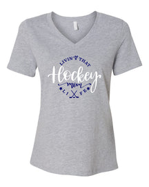 Hockey Mom V-neck T-Shirt