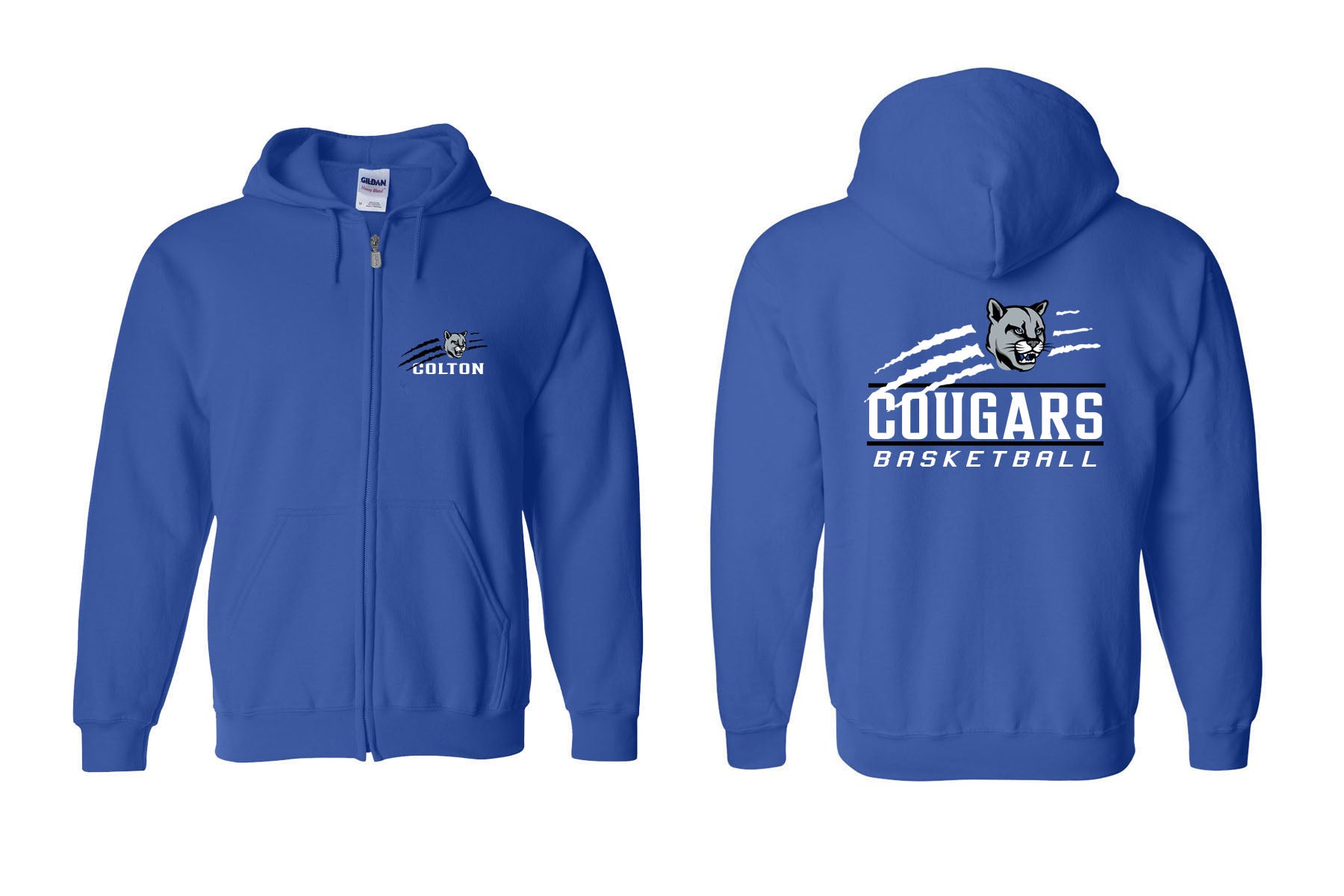 Kittatinny Basketball design 3 Zip up Sweatshirt