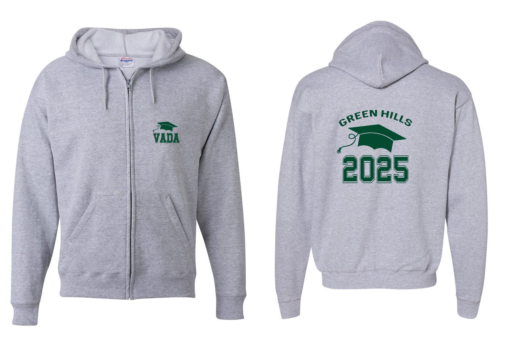 Green Hills design 2025 1 Zip up Sweatshirt