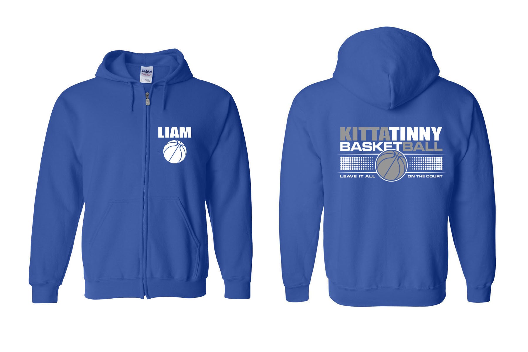 Kittatinny Basketball design 1 Zip up Sweatshirt