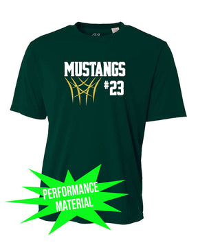 Mustang Basketball Performance Material T-Shirt Design 8