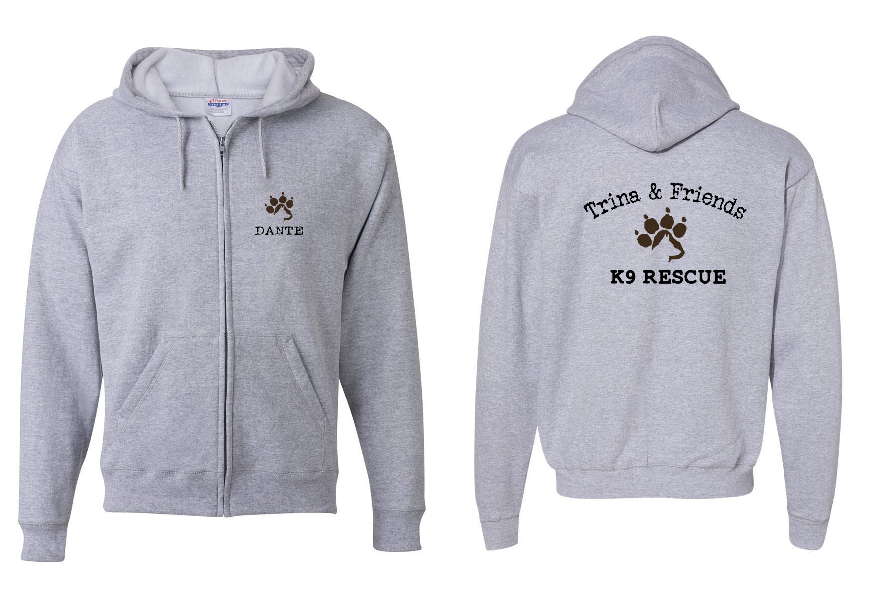 Trina & Friends design 6 Zip up Sweatshirt