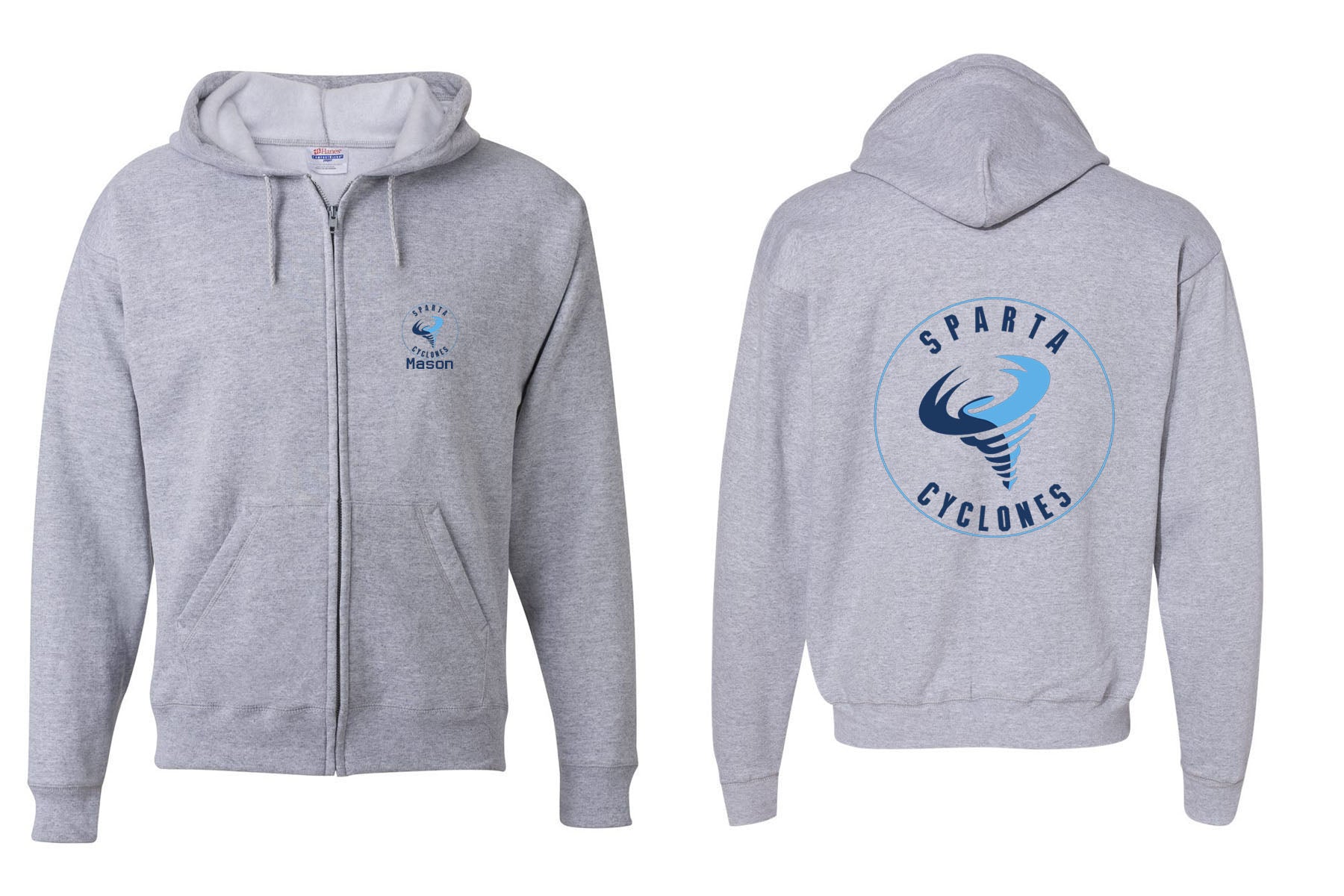 Sparta Cyclones Design 1 Zip up Sweatshirt