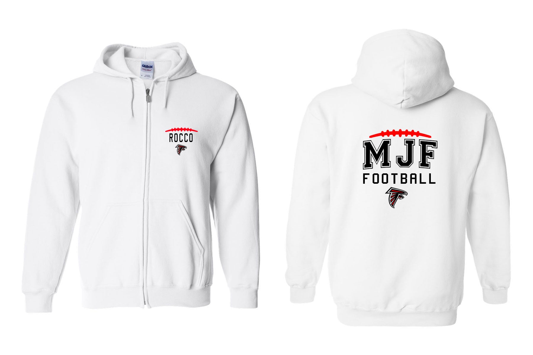 Falcons Football Zip up Sweatshirt Design 4