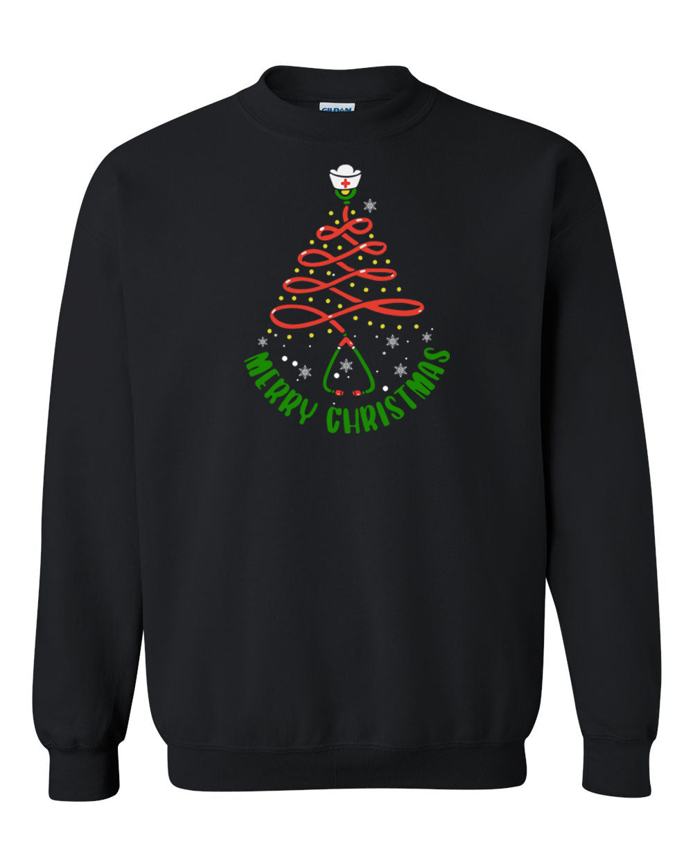 MERRY CHRISTMAS STETHOSCOPE non hooded sweatshirt