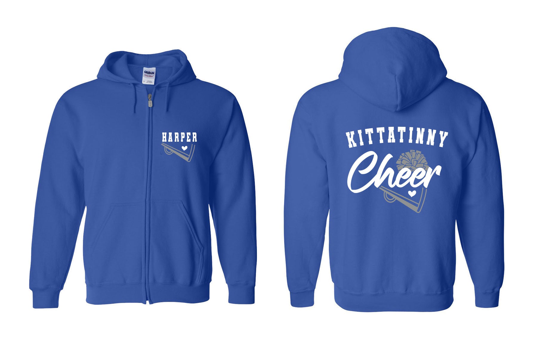 Kittatinny Cheer design 9 Zip up Sweatshirt