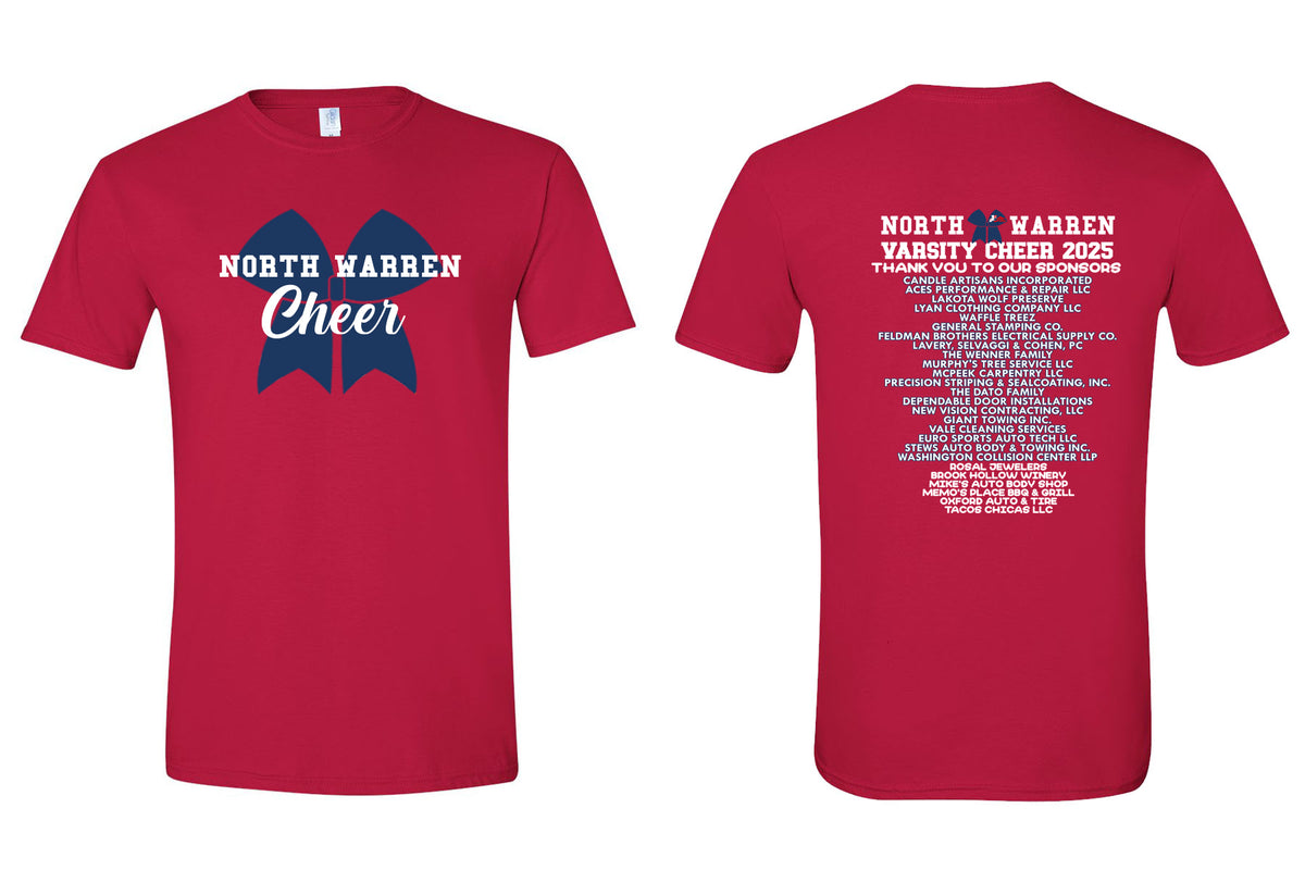 North Warren Cheer 2025 Sponsor T-Shirt