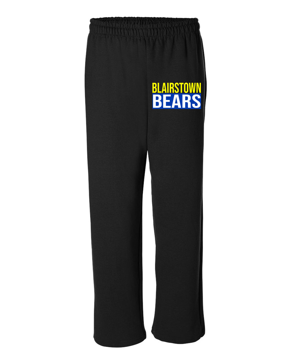 Blairstown Bears Design 12 Open Bottom Sweatpants