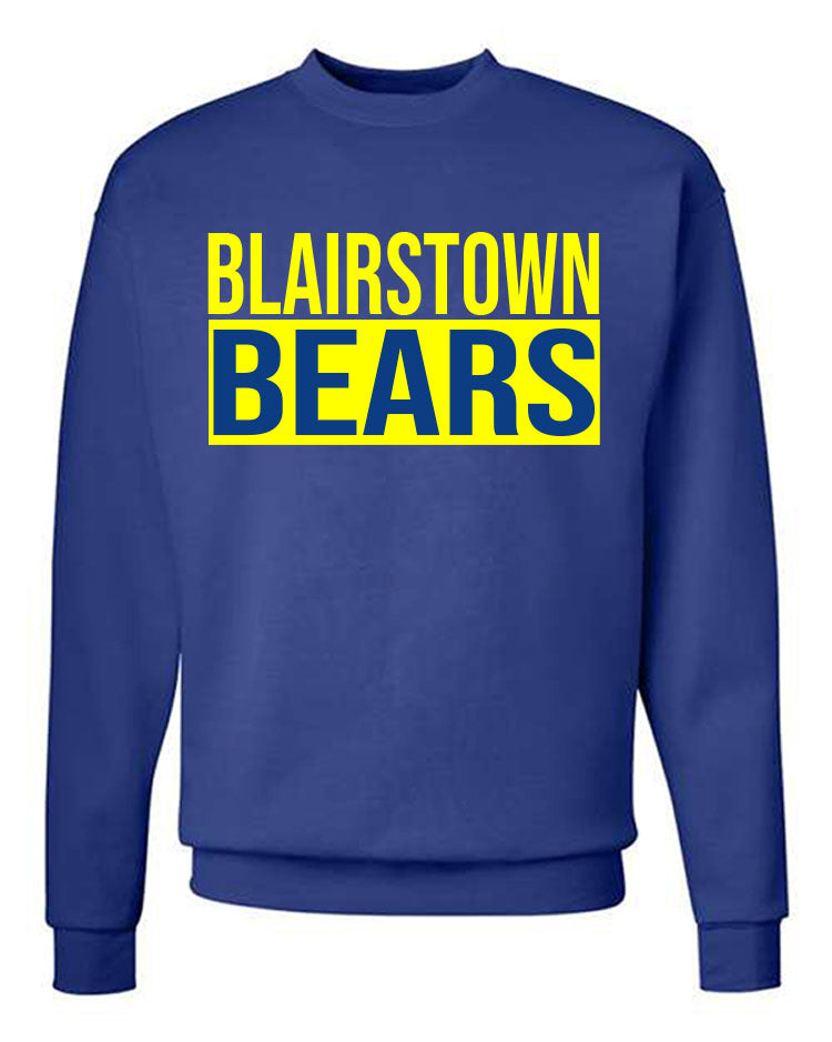 Blairstown Bears Design 12 non hooded sweatshirt