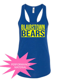 Blairstown Bears Performance Racerback Tank Top Design 12