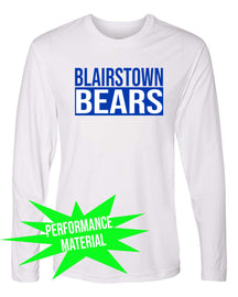 Blairstown Bears Performance Material Design 12 Long Sleeve Shirt