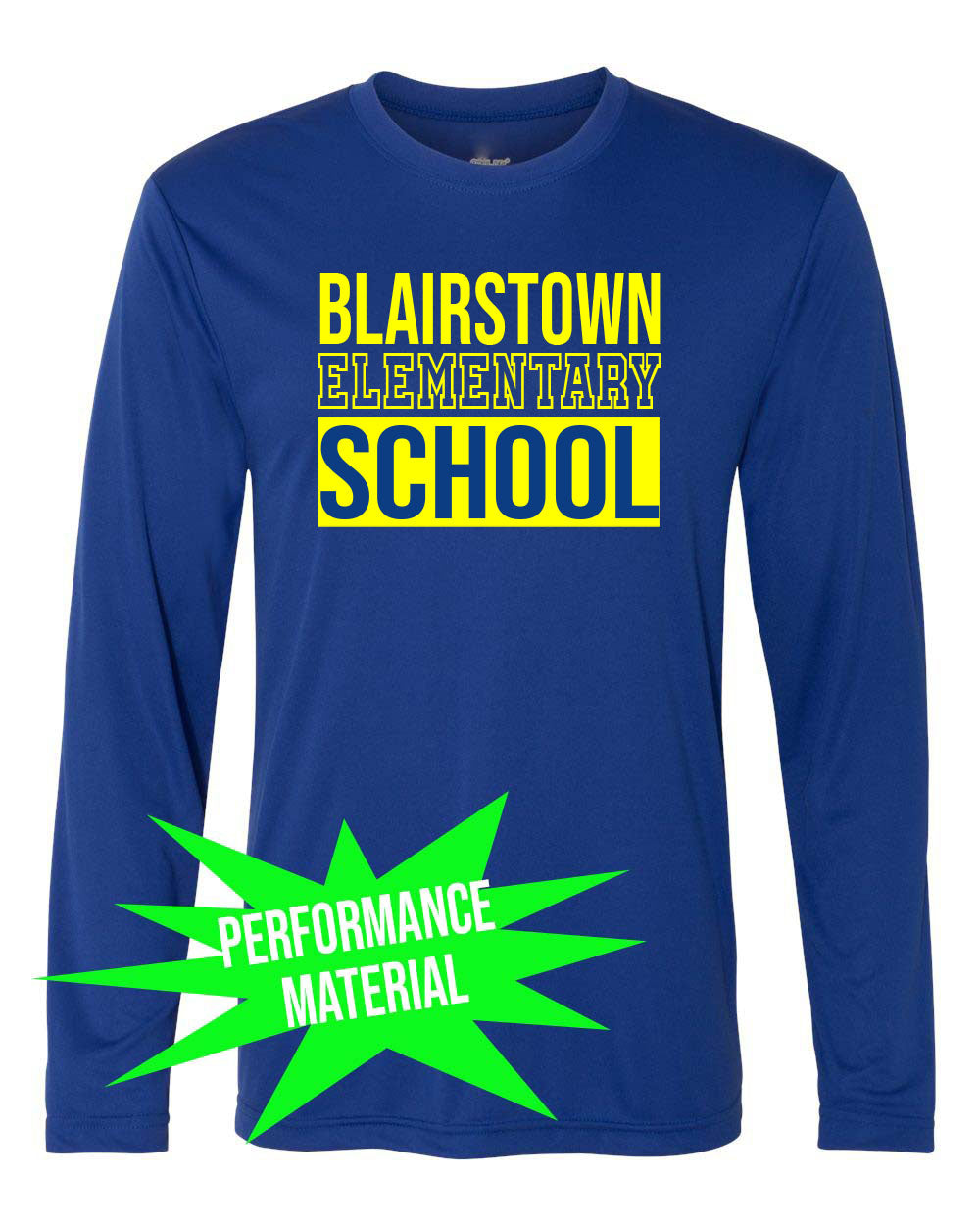 Blairstown Bears Performance Material Design 13 Long Sleeve Shirt