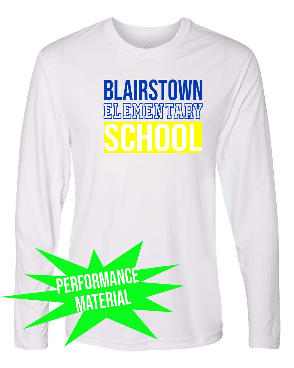 Blairstown Bears Performance Material Design 13 Long Sleeve Shirt