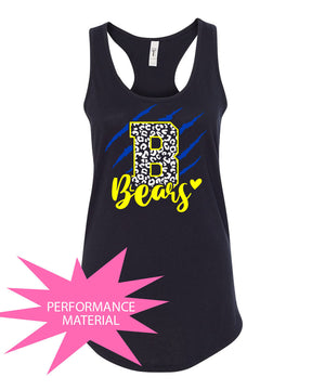 Blairstown Bears Performance Racerback Tank Top Design 11