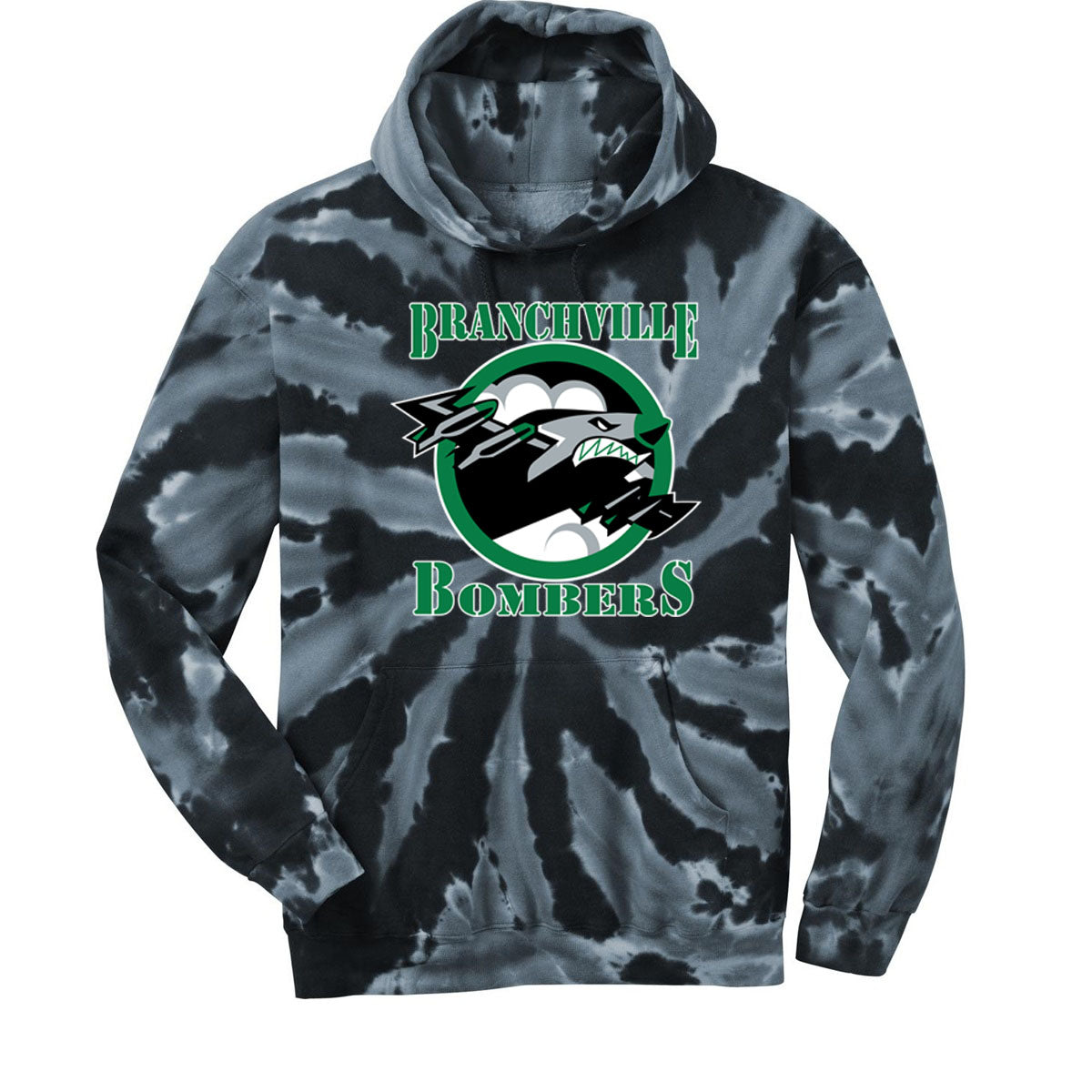 Bombers Wrestling tie-Dye Hooded Sweatshirt Design 1