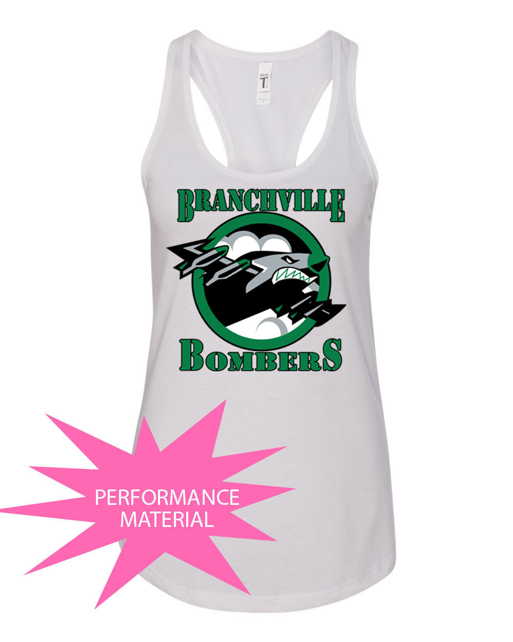 Bombers Wrestling Performance Racerback Tank Top Design 1