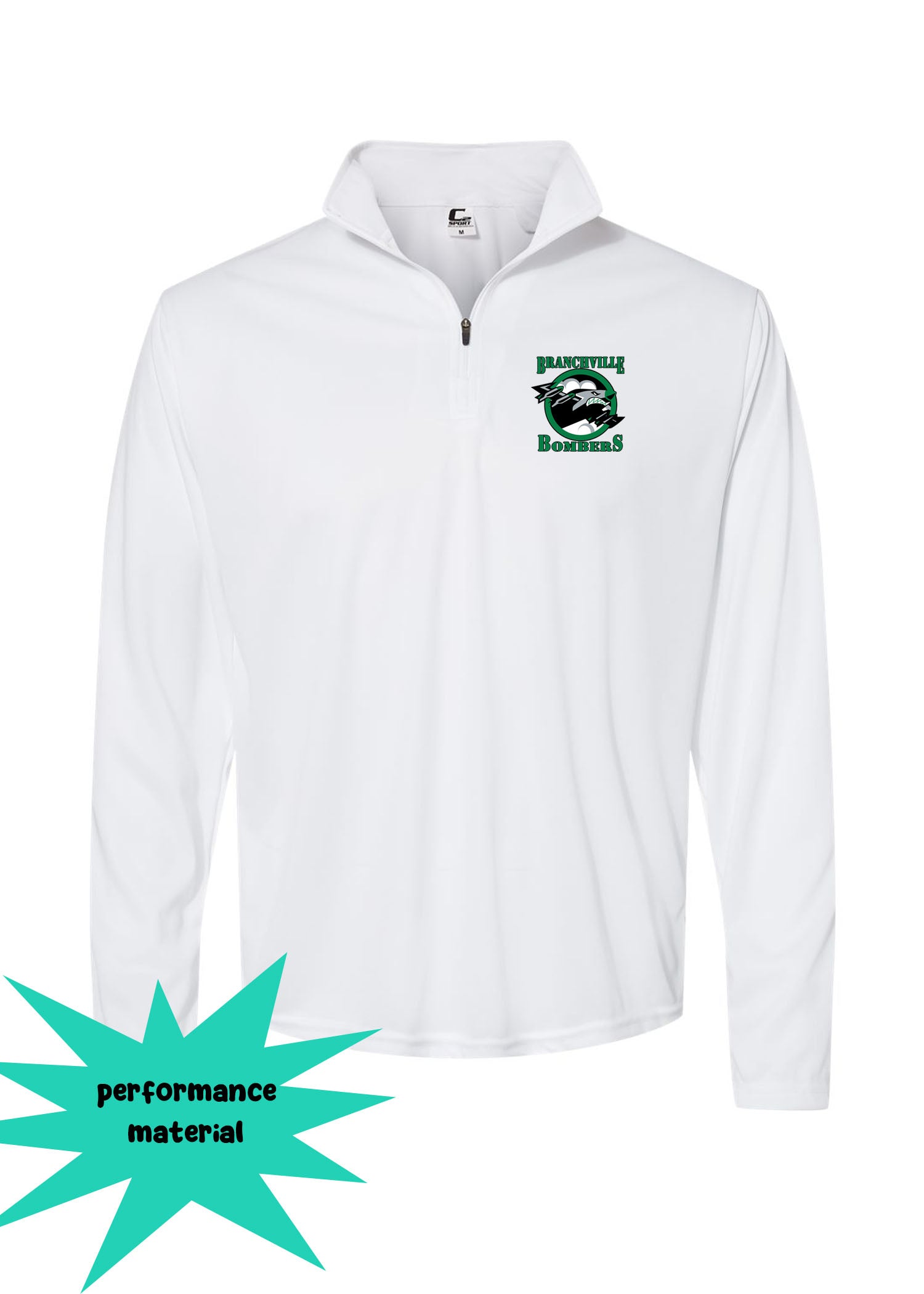 Bombers Wrestling Quarter Zip Long Sleeve Shirt Design 1