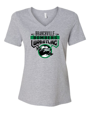 Bombers Wrestling V-neck T-Shirt Design 2