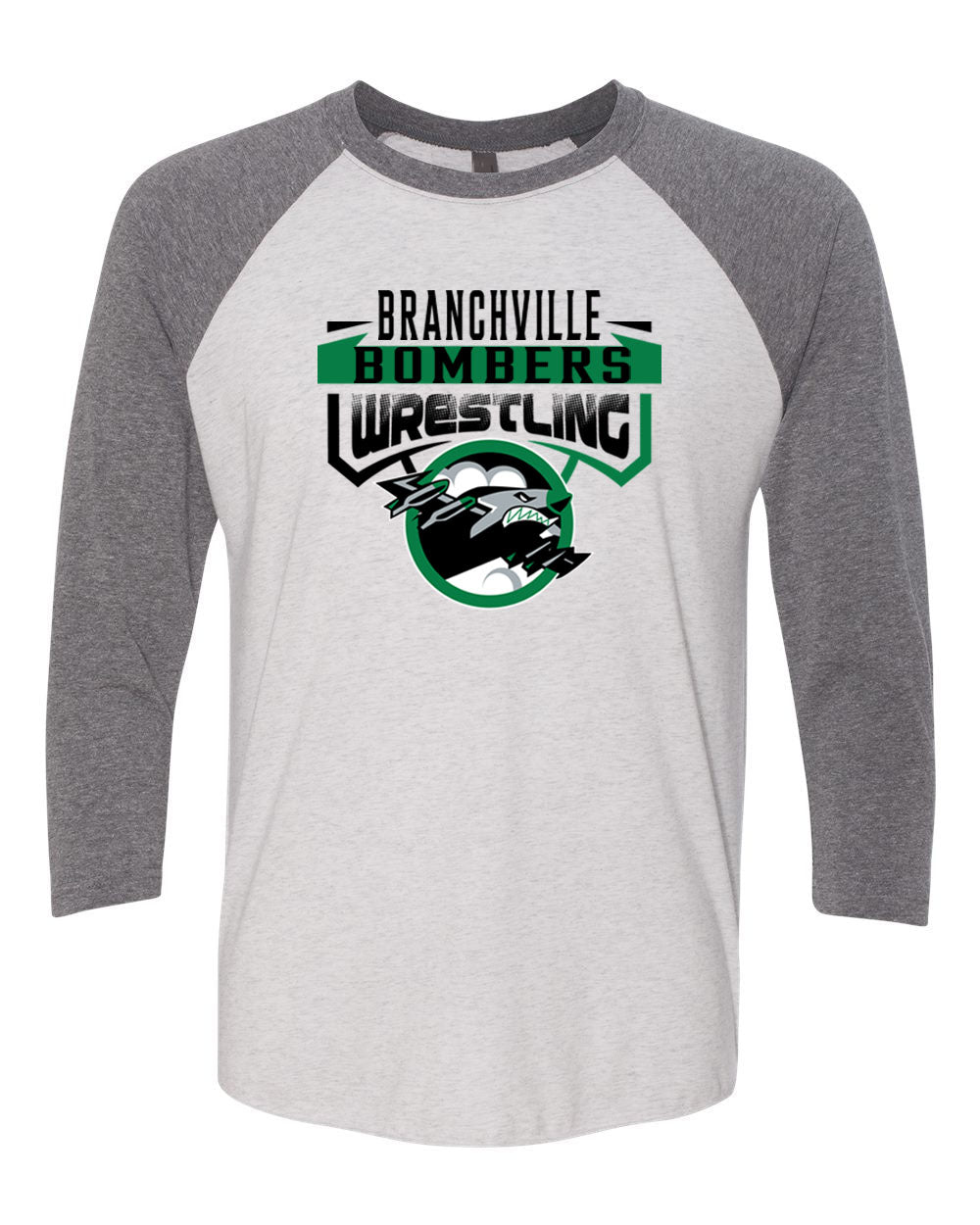 Bombers Wrestling raglan shirt Design 2