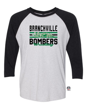 Bombers Wrestling raglan shirt Design 3