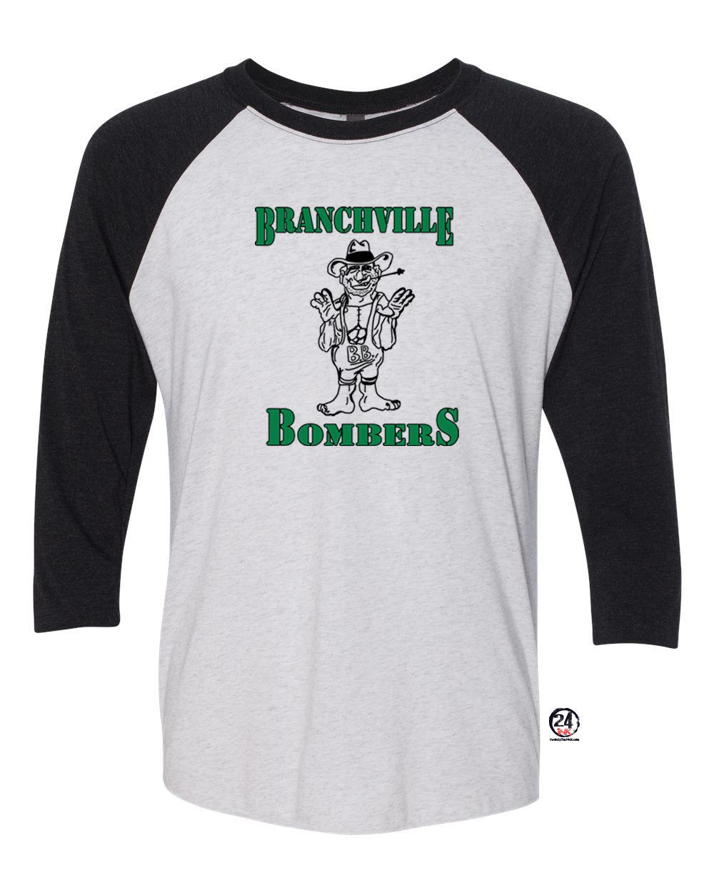 Bombers Wrestling raglan shirt Design 4