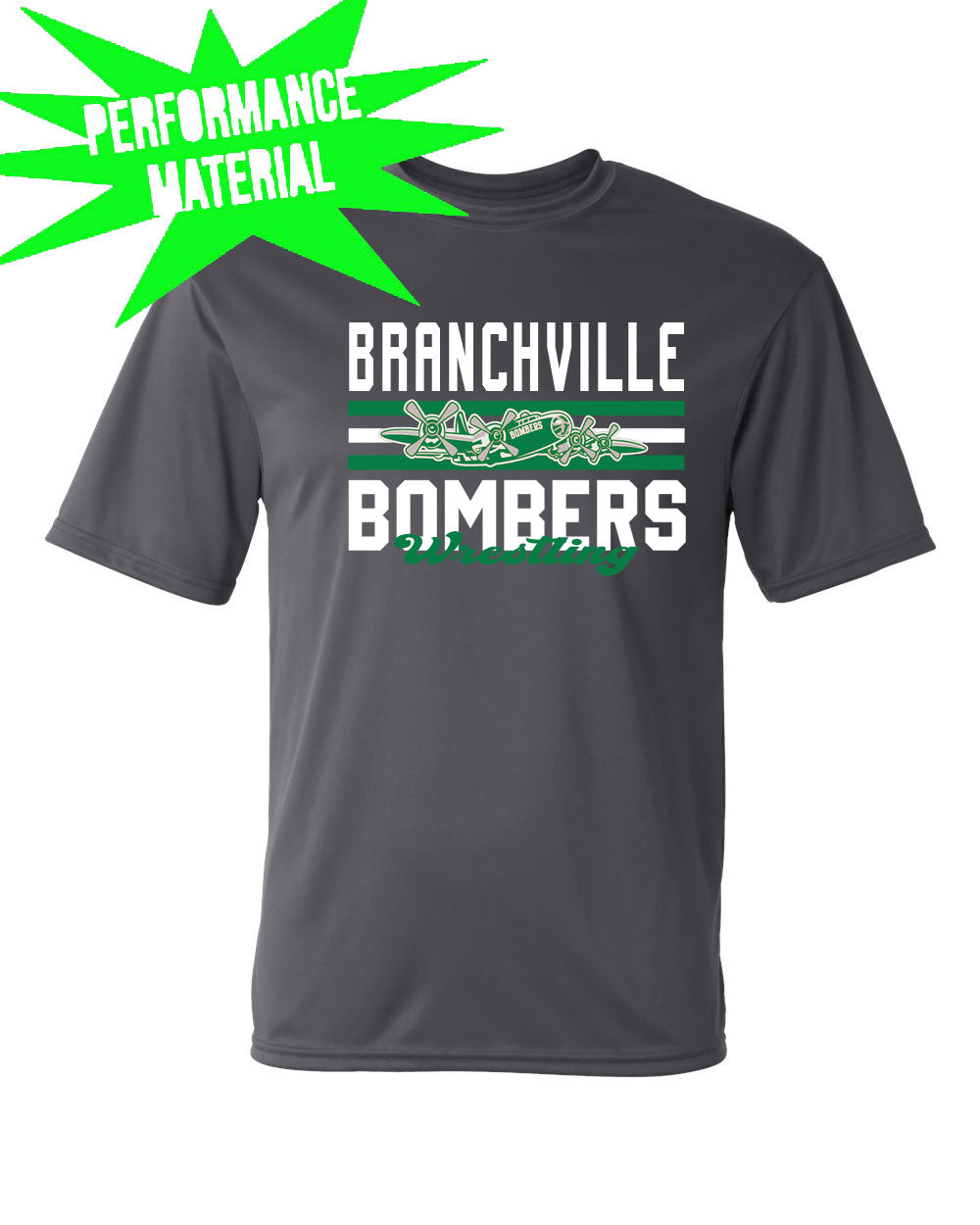 Bombers Wrestling Performance Material T-Shirt Design 3