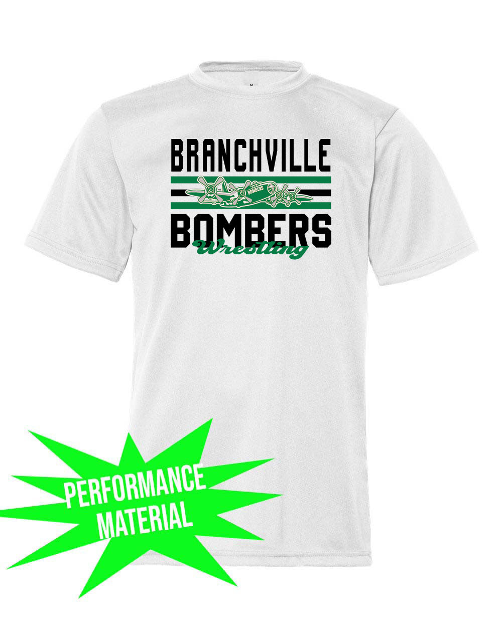 Bombers Wrestling Performance Material T-Shirt Design 3