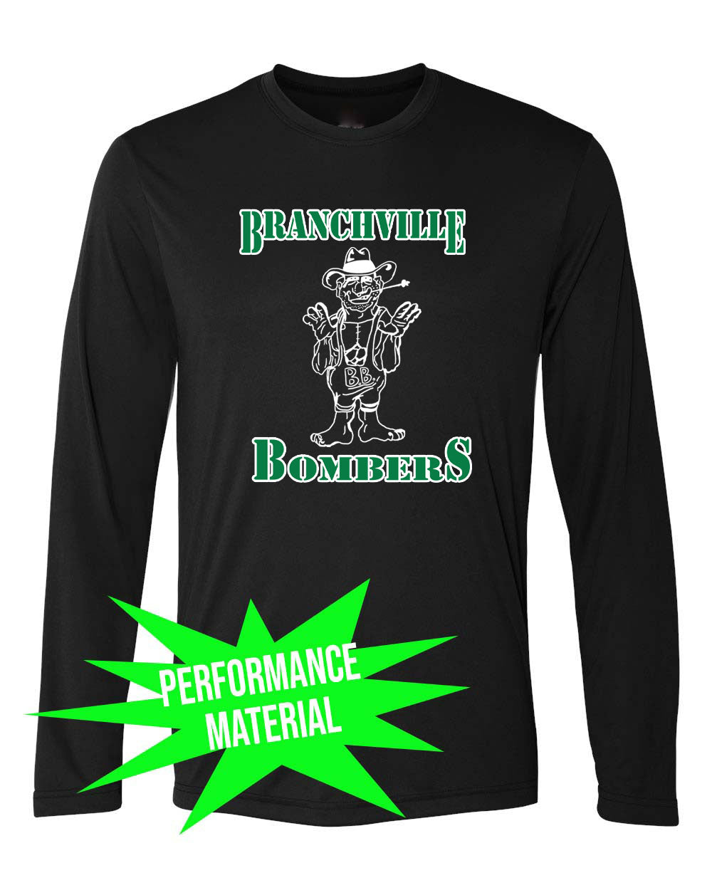 Bombers Wrestling Performance Material Long Sleeve Shirt Design 4