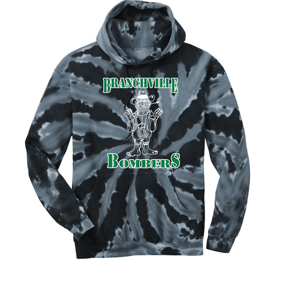 Bombers Wrestling tie-Dye Hooded Sweatshirt Design 4