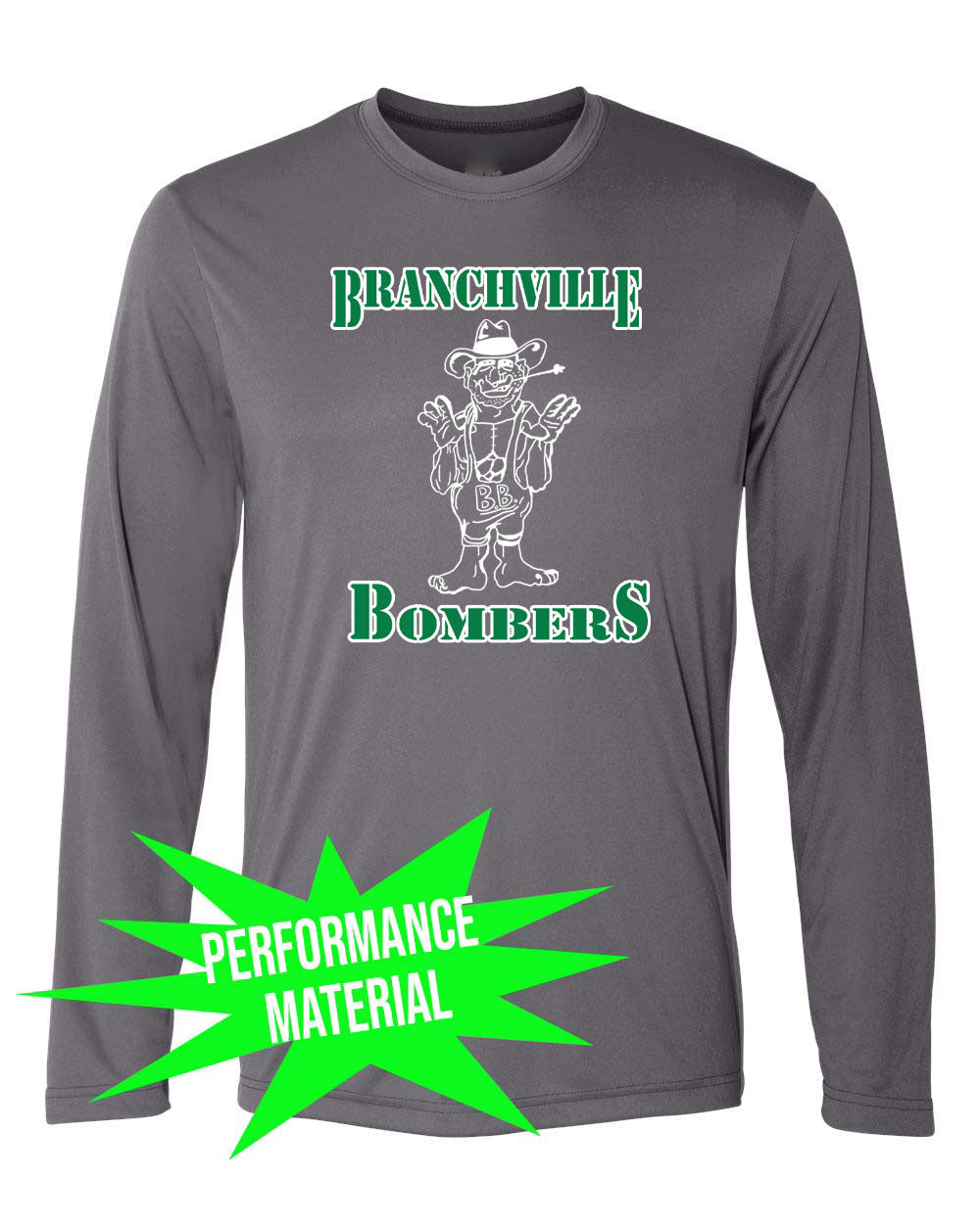 Bombers Wrestling Performance Material Long Sleeve Shirt Design 4