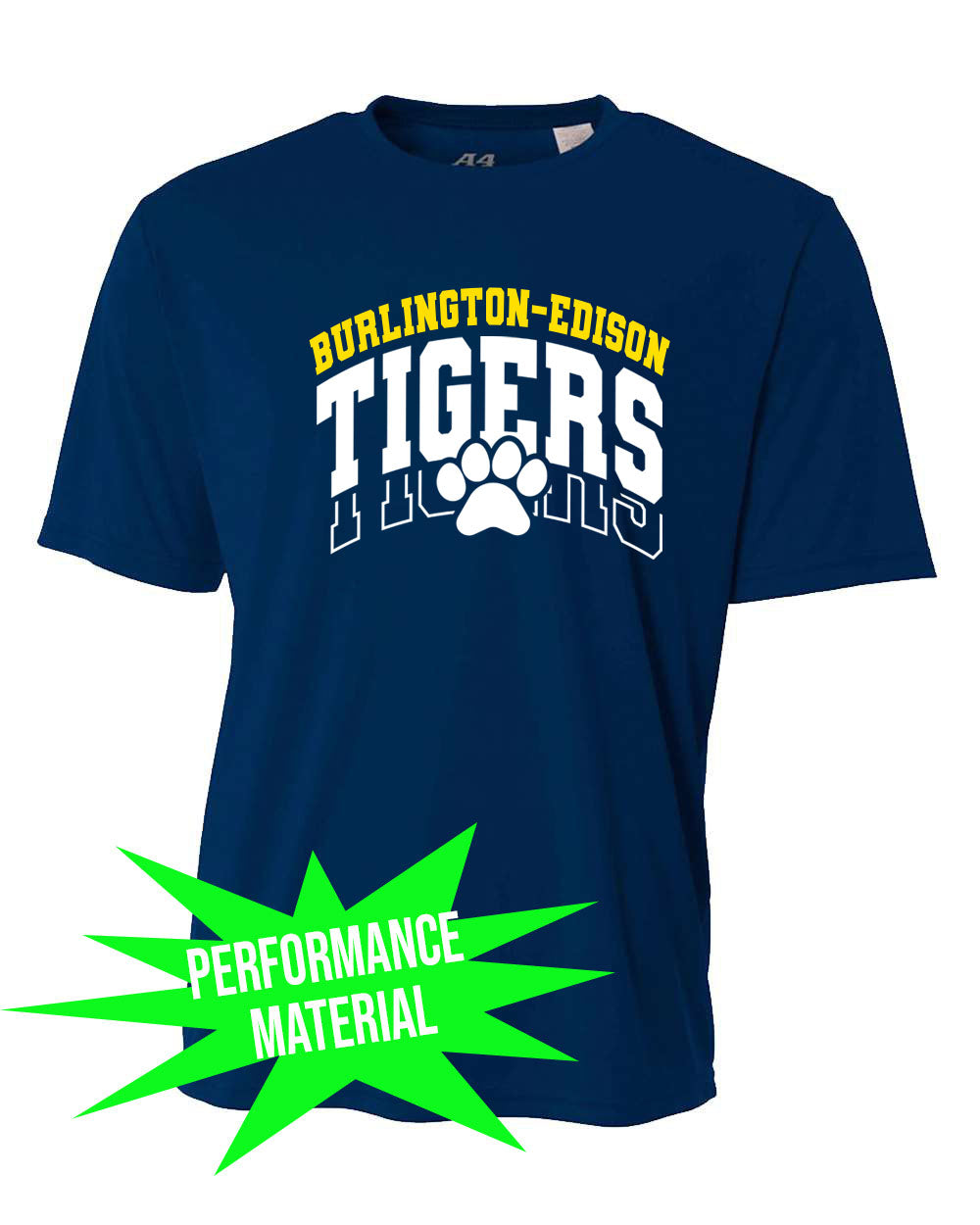 Burlington Edison Cheer Performance Material T-Shirt Design 1