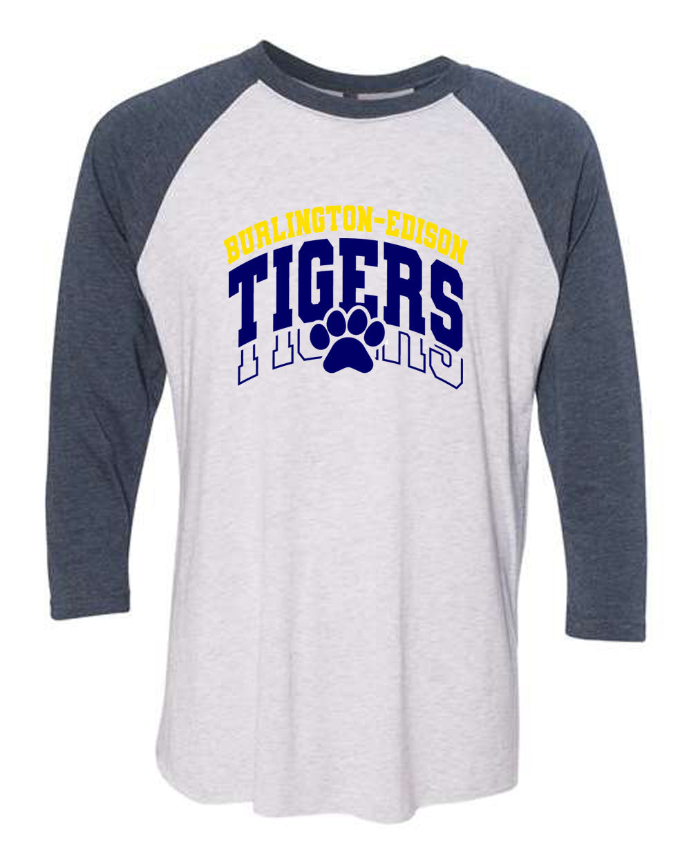 Burlington Edison Cheer raglan shirt Design 1