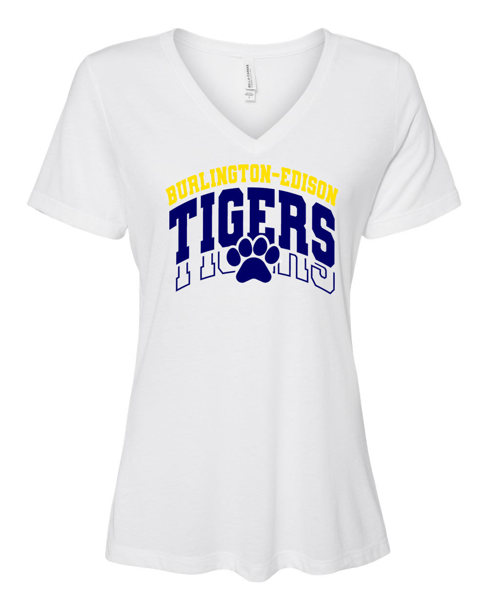 Burlington Edison Cheer V-Neck T-Shirt Design 1