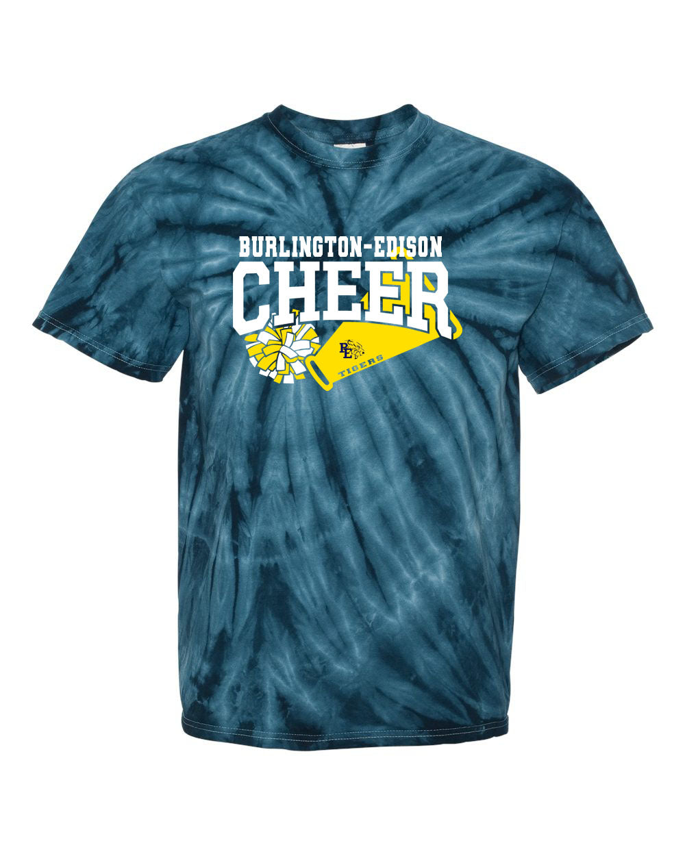 Burlington Edison Cheer Tie Dye t-shirt Design 2