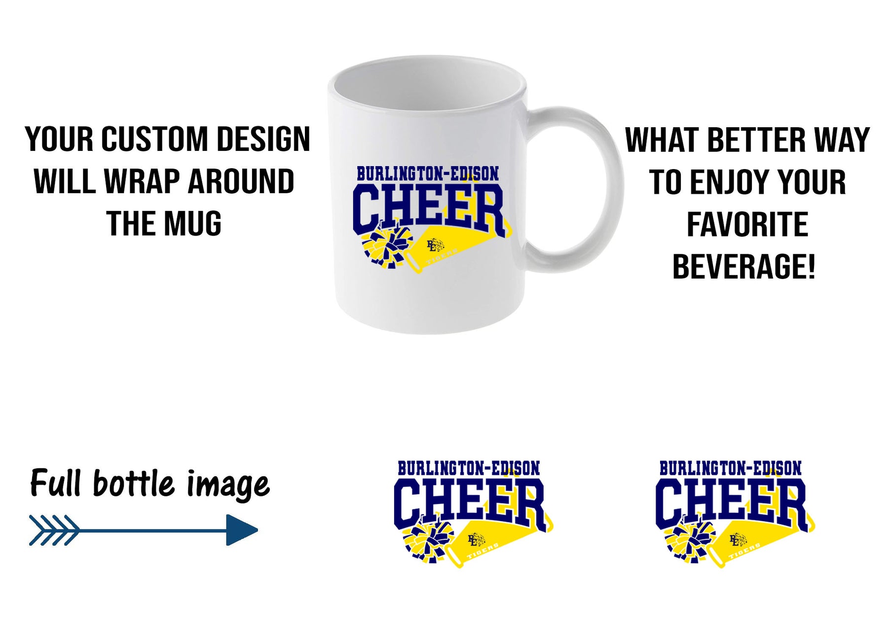 Burlington Edison Cheer Design 2 Mug