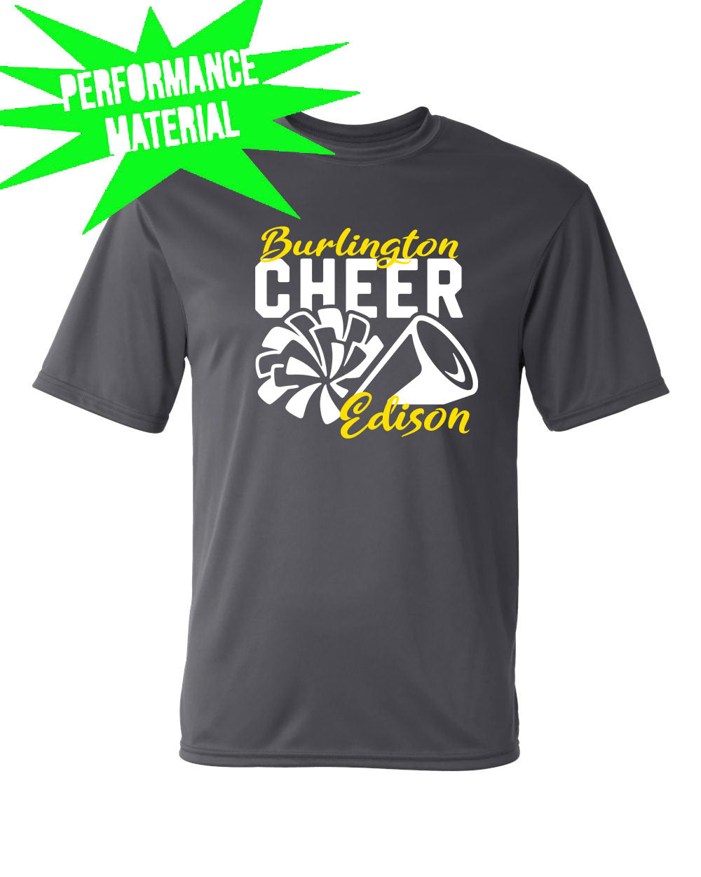 Burlington Edison Cheer Performance Material T-Shirt Design 3