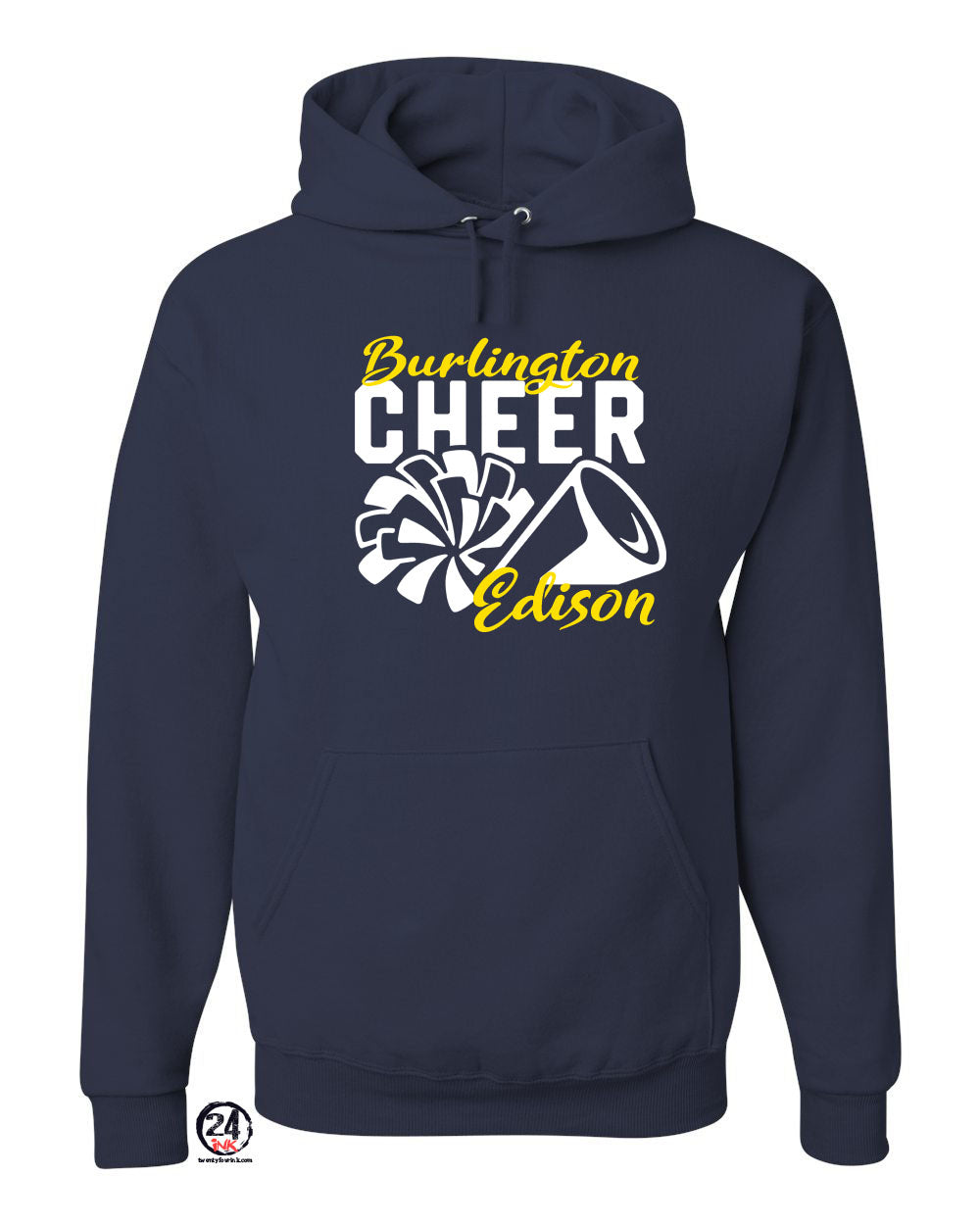 Burlington Edison Cheer Hooded Sweatshirt Design 3